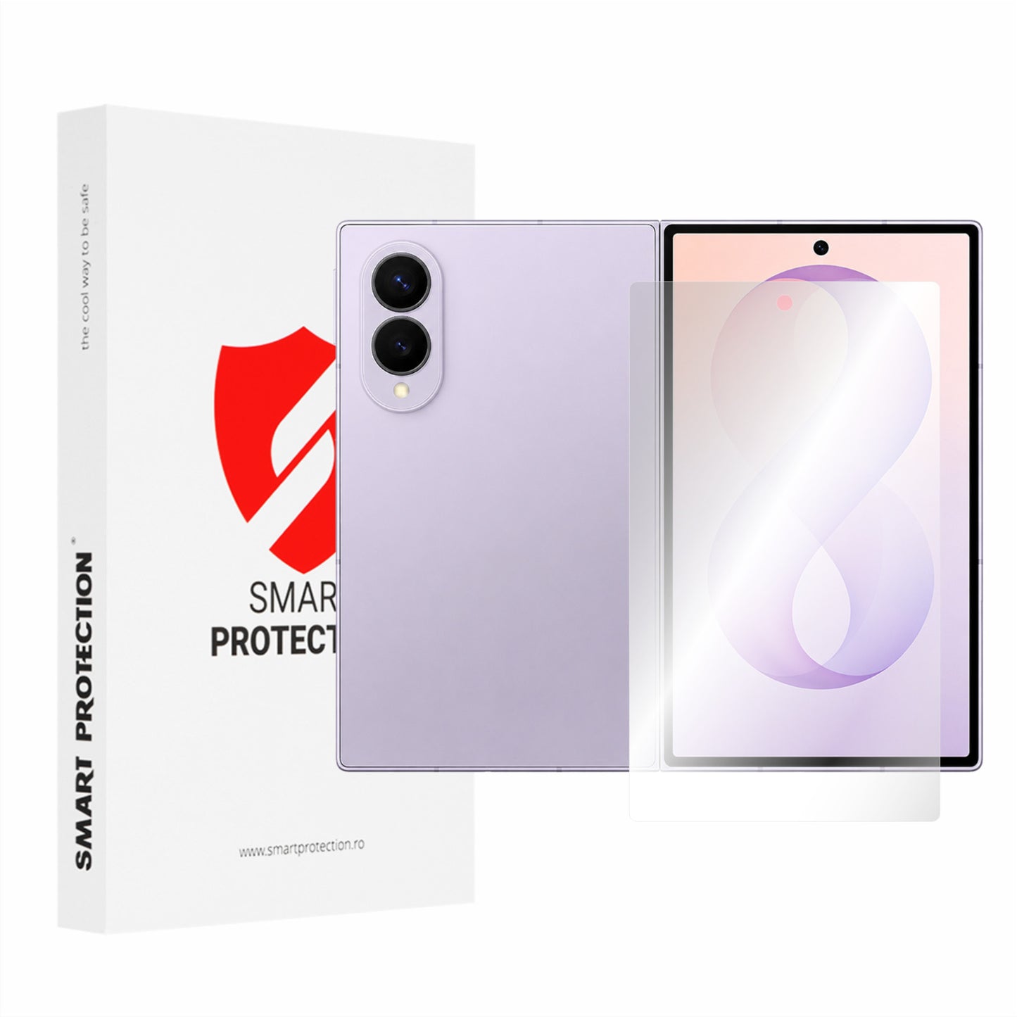 Smart Protection Premium Classic Buitenste Scherm Beschermfolie voor Samsung Galaxy Z Fold8 F971, Plastic, Set van 2 stuks