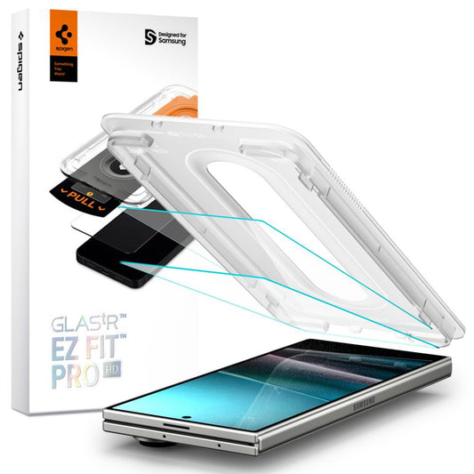 Beschermfolie Buitenscherm Spigen GlastR EZ FIT Pro HD voor Samsung Galaxy Z Fold7 F966, Gehard Glas, Volledige Lijm, Set van 2 stuks AGL09579