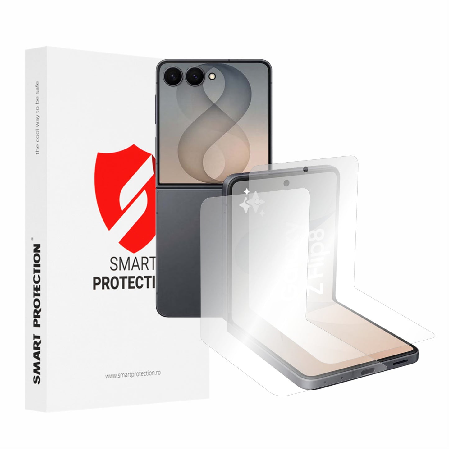 Binnenste Smart Protection Premium Classic schermbeschermfolie voor Samsung Galaxy Z Flip8 F776, plastic, set van 2 stuks