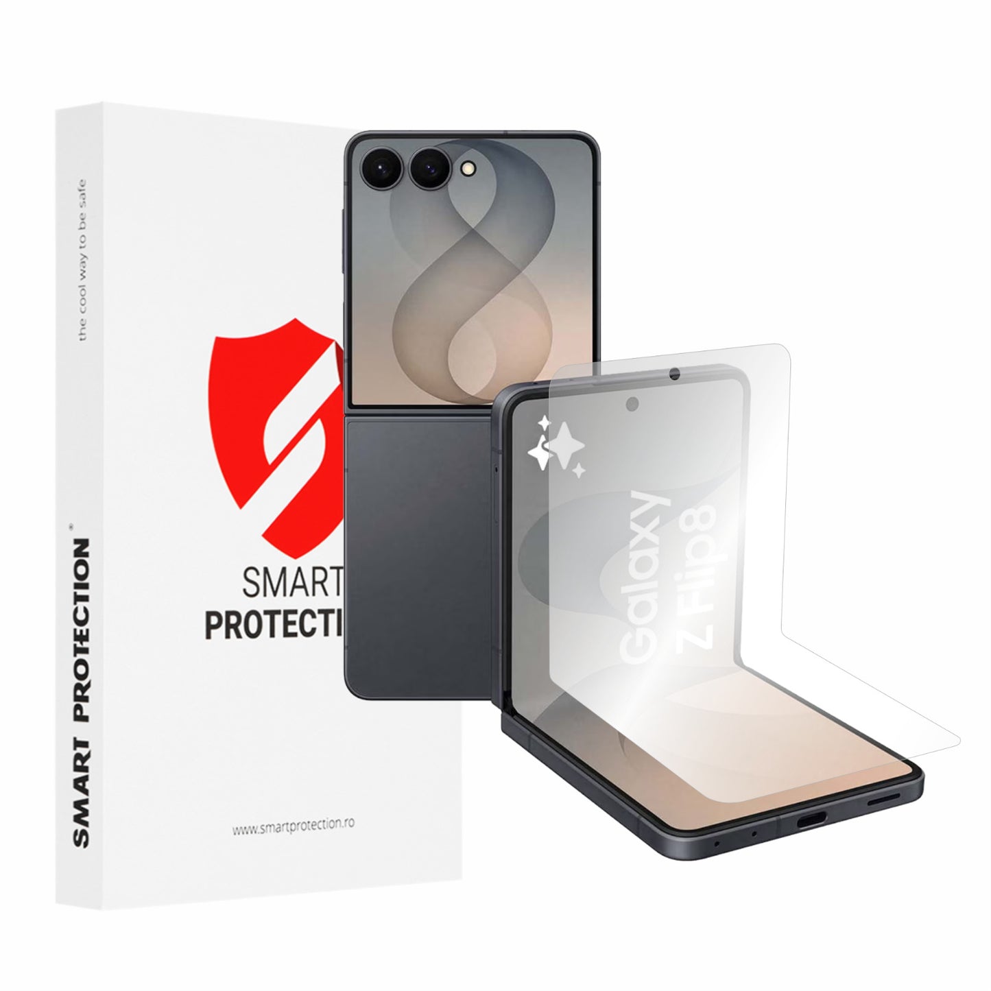 Binnenste Smart Protection Premium Classic schermbeschermfolie voor Samsung Galaxy Z Flip8 F776, plastic, set van 2 stuks