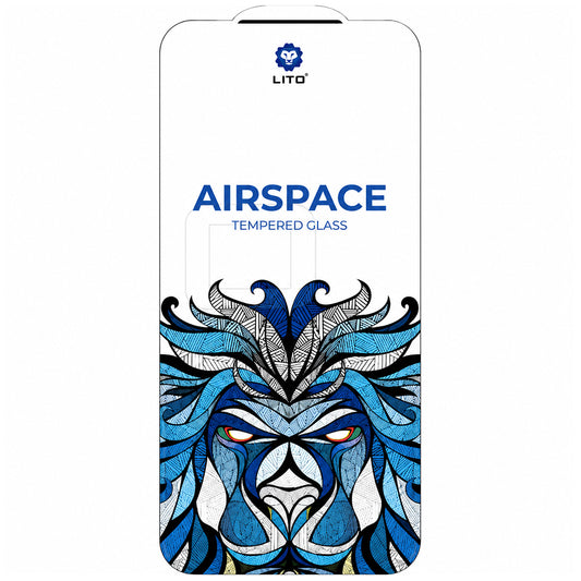 Lito Airspace Border schermbeschermer voor Apple iPhone 18 Pro / 17 Pro, gehard glas, volledige lijm