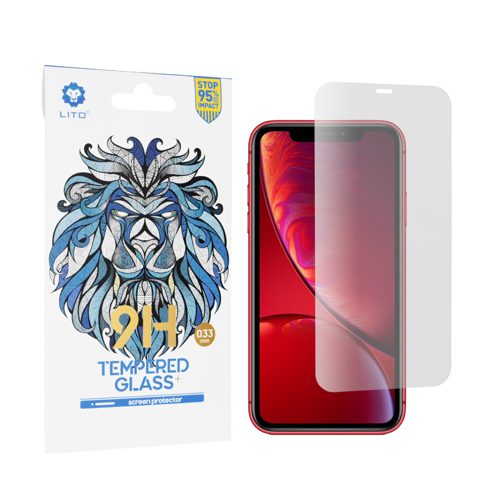 Lito Classic schermbeschermfolie voor Apple iPhone 11 / XR, gehard glas, volledige lijm, 2.5D