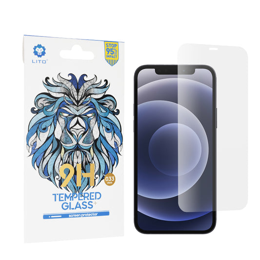 Lito Classic schermbeschermfolie voor Apple iPhone 12 / 12 Pro, gehard glas, volledige lijm, 2.5D