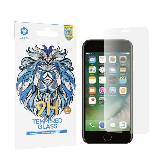 Lito Classic schermbeschermfolie voor Apple iPhone SE (2022) / SE (2020) / 8 / 7, gehard glas, volledige lijm, 2.5D