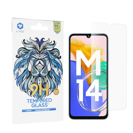 Lito Classic schermbeschermfolie voor Samsung Galaxy M14 5G M146, gehard glas, volledige lijm, 2.5D