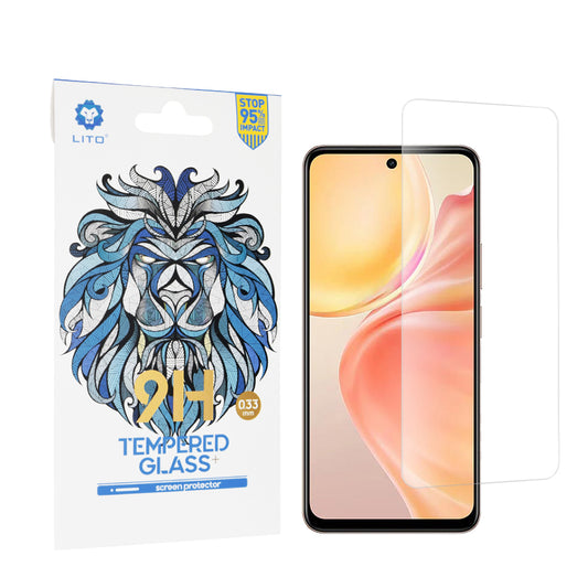 Lito Classic schermbeschermfolie voor vivo Y28 4G, gehard glas, volledige lijm, 2.5D