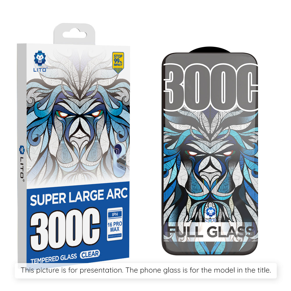Beschermfolie Lito D+ Max 300C voor Apple iPhone 17 Pro Max, Gehard Glas, Volledige Lijm