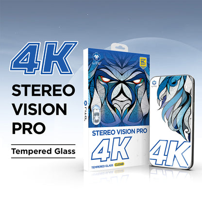Beschermfolie Lito D+ Max 4K voor Apple iPhone 17 / 16 Pro, Gehard Glas, Volledige Lijm, Zwart