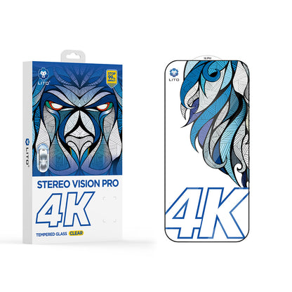 Beschermfolie Lito D+ Max 4K voor Apple iPhone 17 / 16 Pro, Gehard Glas, Volledige Lijm, Zwart