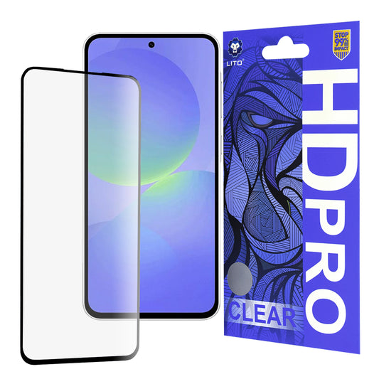 Lito HD Pro Clear schermbeschermfolie voor Samsung Galaxy A36 A366, gehard glas, volledige lijm, zwart