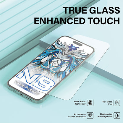 Beschermfolie Lito NB Scherm voor Apple iPhone 17 Pro Max, Gehard Glas, Volledige Lijm, Zwart