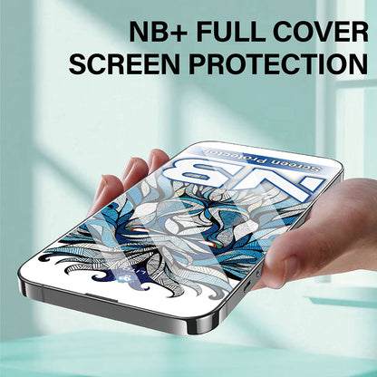 Beschermfolie Lito NB Scherm voor Apple iPhone 17 Pro Max, Gehard Glas, Volledige Lijm, Zwart