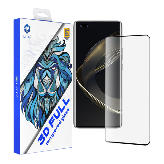 Lito schermbeschermfolie voor Huawei nova 11 Pro, gehard glas, volledige lijm, 3D, zwart