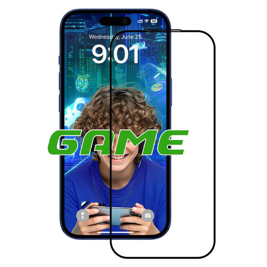 Beschermfolie Mat Scherm Anank 5X Versterkt voor Apple iPhone 17, Gehard Glas, Volledige Lijm, 2.5D, Zwart