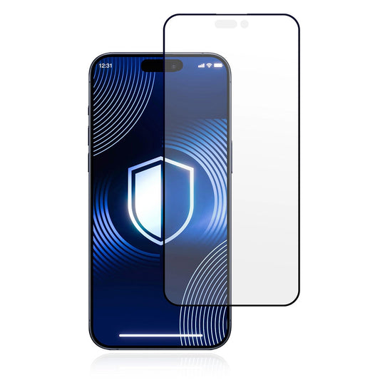Matte schermbeschermfolie 3MK HardGlass Max voor Apple iPhone 17 Pro, Gehard Glas, Volledige Lijm, Zwart