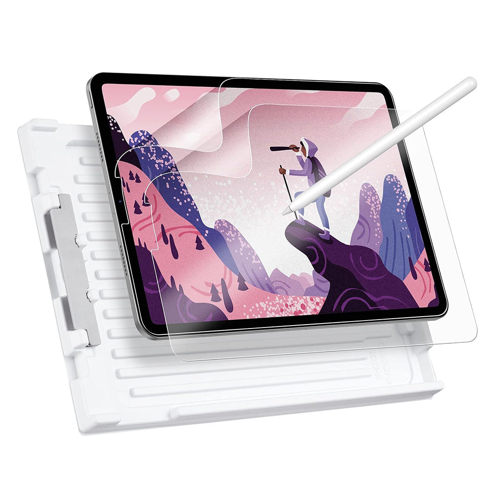 Matte ESR Paper Feel schermbeschermfolie voor Apple iPad Pro 12.9 (2022) / Pro 12.9 (2021) / Pro 12.9 (2020), Plastic, Set van 2 stuks