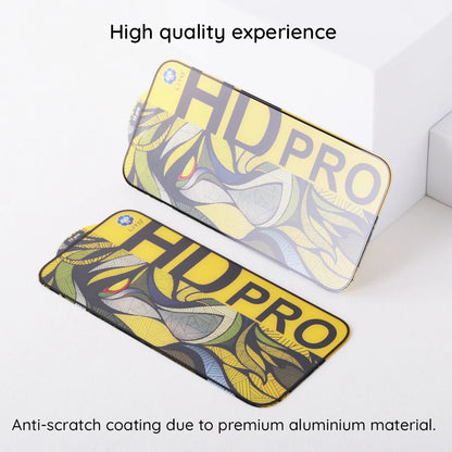 Matte Lito HD Pro schermbeschermfolie voor Apple iPhone 16 Plus, gehard glas, volledige lijm, zwart