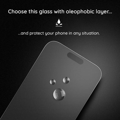 Matte Lito HD Pro schermbeschermfolie voor Apple iPhone 16 Plus, gehard glas, volledige lijm, zwart