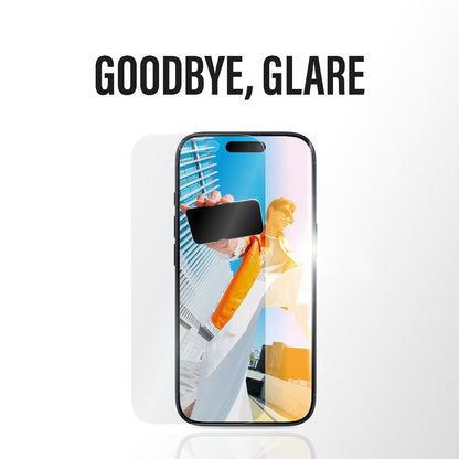 Matte PanzerGlass Armor EasyAligner schermbeschermfolie voor Apple iPhone 17 / 16 Pro, Gehard Glas, Volledige Lijm