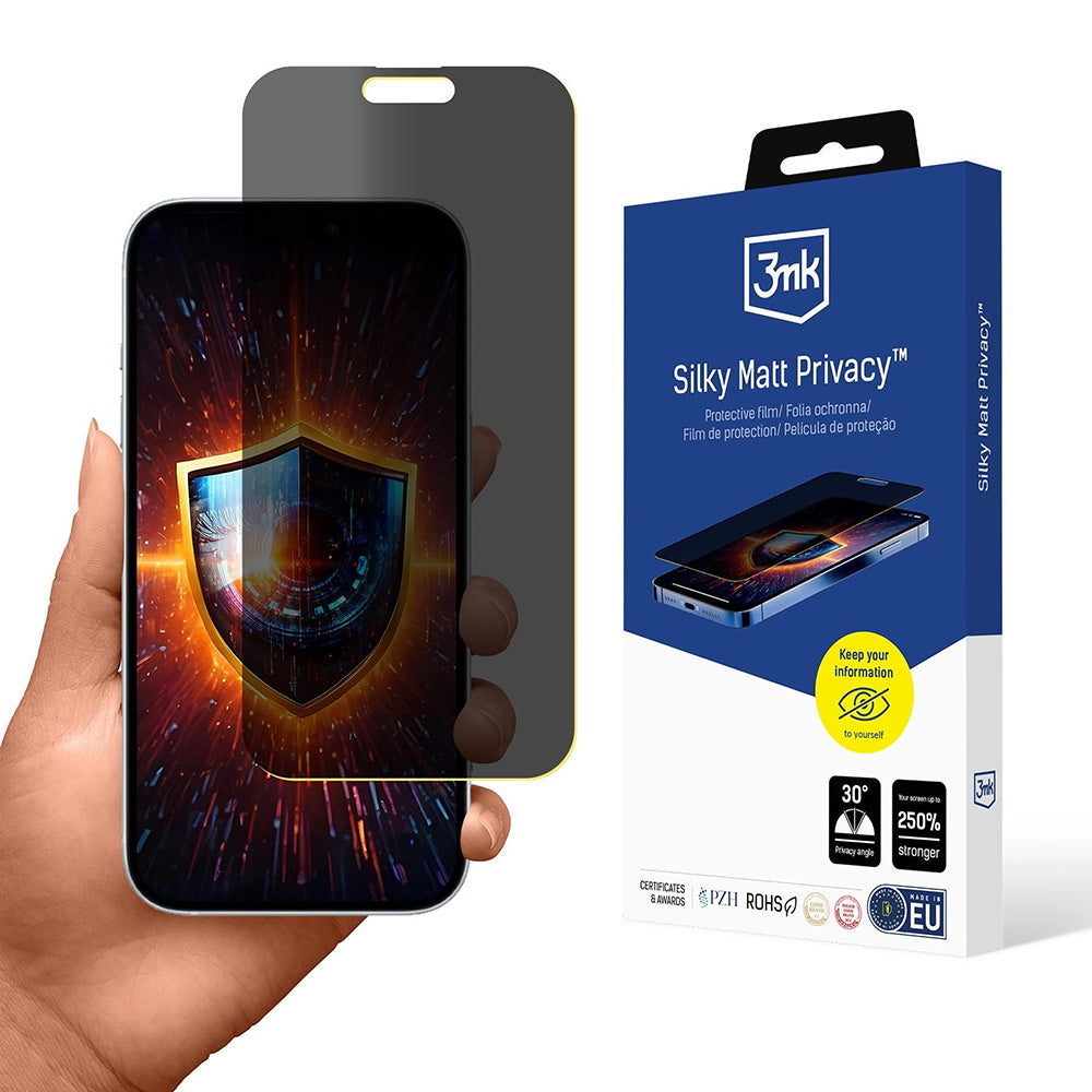 Matte Privacy 3MK Silky schermbeschermfolie voor Apple iPhone 17 Pro, Plastic