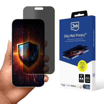 Matte Privacy 3MK Silky schermbeschermfolie voor Apple iPhone 17 Pro, Plastic