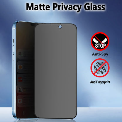 Matte Privacy Blueo Anti-Peep schermbeschermfolie voor Apple iPhone 14 Pro, gehard glas, volledige lijmlaag