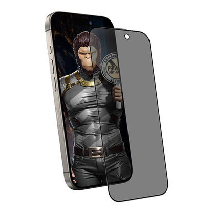 Matte Privacy Blueo Anti-Peep Screen Protector for Apple iPhone 15 Pro, Tempered Glass, Full Glue