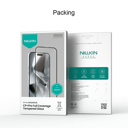 Nillkin CP+ Pro schermbeschermfolie voor Samsung Galaxy A57 5G, gehard glas, volledige lijm, zwart