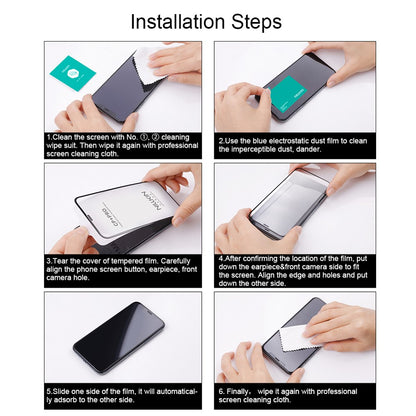 Nillkin CP+ Pro schermbeschermfolie voor Xiaomi 17T, gehard glas, volledige lijm, zwart
