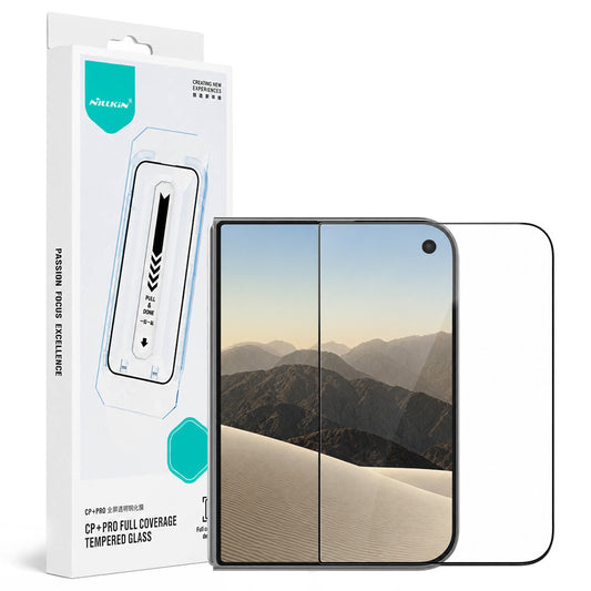 Nillkin CP+ Pro-beschermfolie voor het buitenscherm met applicator voor Apple iPhone Duo, gehard glas, volledige kleeflaag, zwart