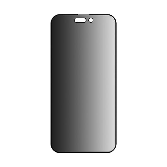 Privacy Screen Protector Folie Anank 1X Versterkt 360 voor Apple iPhone 15 Pro, Veiligheidsglas, Volledige Lijm, 2.5D