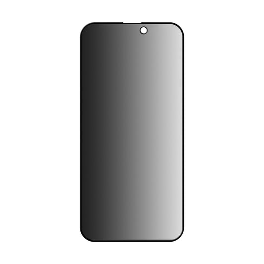 Privacy Screen Protector Folie Anank 3X Versterkt voor Apple iPhone 15, Gehard Glas, Volledige Lijm, 2.5D