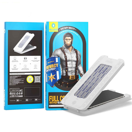 Beschermfolie Privacy Blueo Anti-Peep Applicator Pro voor Apple iPhone 17 Air, Gehard Glas, Volledige Lijm