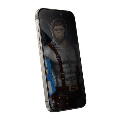 Privacy Blueo Anti-Peep schermbeschermfolie voor Apple iPhone 14 Plus / 13 Pro Max, gehard glas, volledige lijm