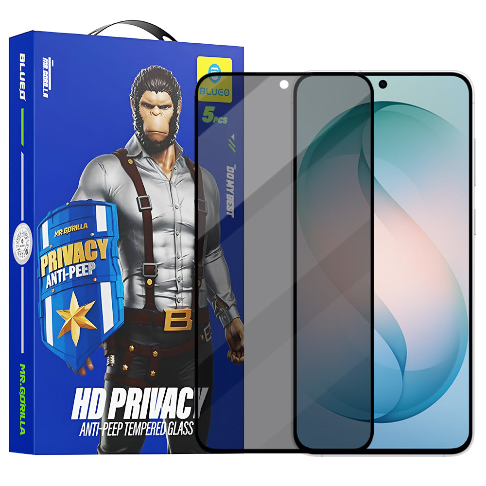 Privacy-schermbeveiligingsfolie Blueo Anti-Peep voor Samsung Galaxy S26 Plus S947, Gehard Glas, Volledige Lijm, Set van 5 stuks