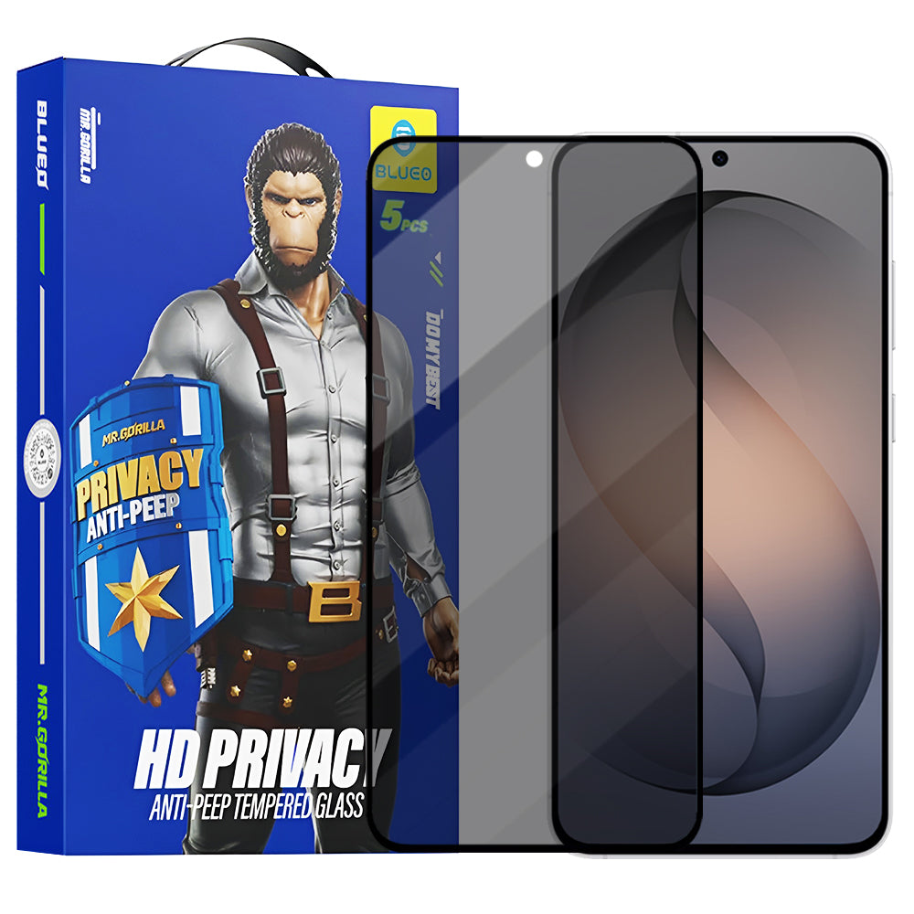 Privacy Blueo Anti-Peep Beschermfolie voor Samsung Galaxy S26 S942, Gehard Glas, Volledige Lijm, Set van 5 Stuks