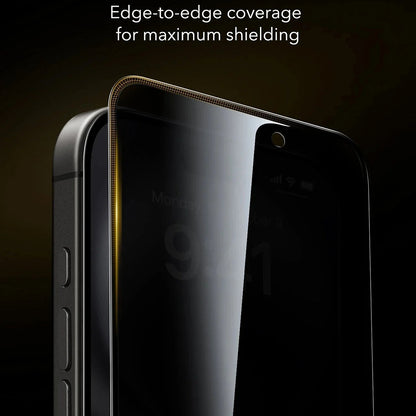 Privacy Screen Protector ESR UltraFit Armorite Pro voor Apple iPhone 17 / 16 Pro, Gehard Glas, Volledige Lijm, Set van 3 Stuks