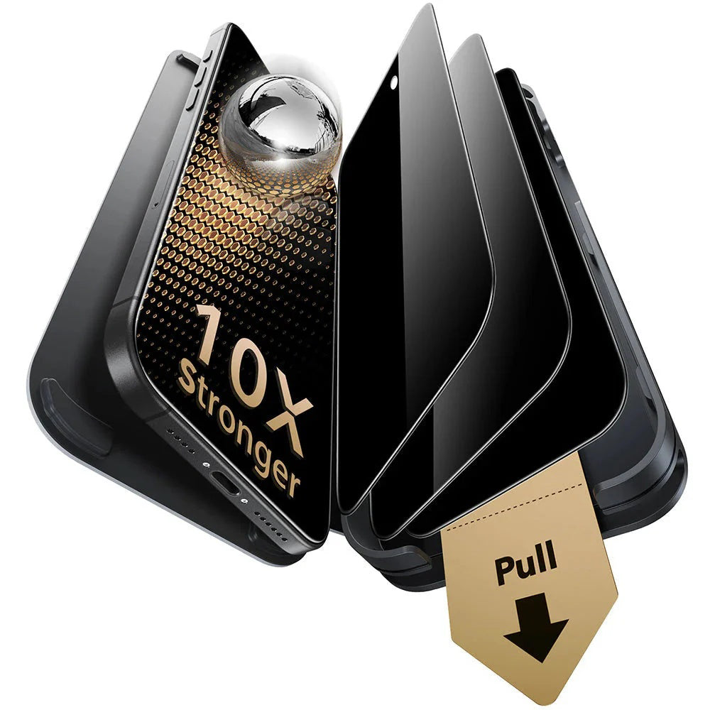 Privacy-schermbeveiligingsfolie ESR UltraFit Armorite Pro voor Apple iPhone 17 Pro Max, Gehard Glas, Volledige Lijm, Set van 3 Stuks