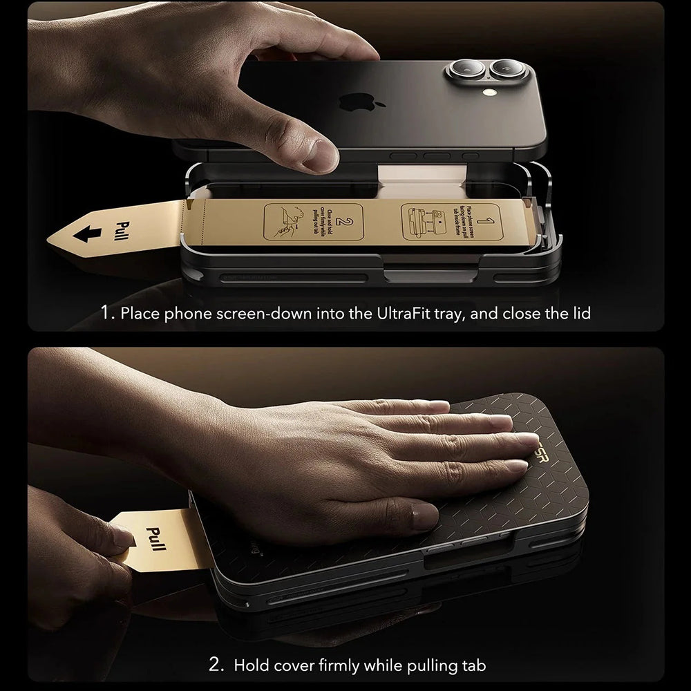 Beschermfolie Privacy Screen ESR UltraFit Armorite Pro voor Apple iPhone 17 Pro, Gehard Glas, Volledige Lijm, Set van 3 Stuks