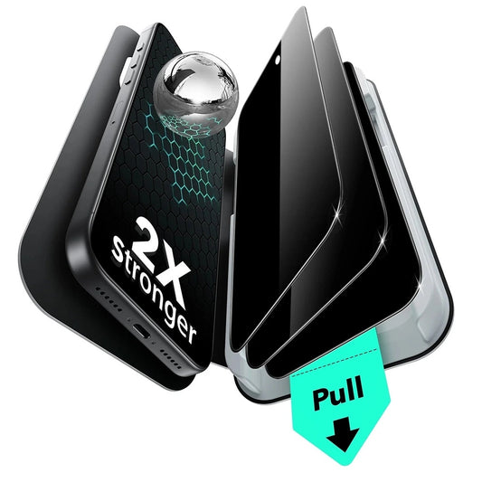 Privacy ESR UltraFit schermbeschermfolie voor Apple iPhone 17 Pro, Gehard Glas, Volledige Lijm, Set van 3 stuks