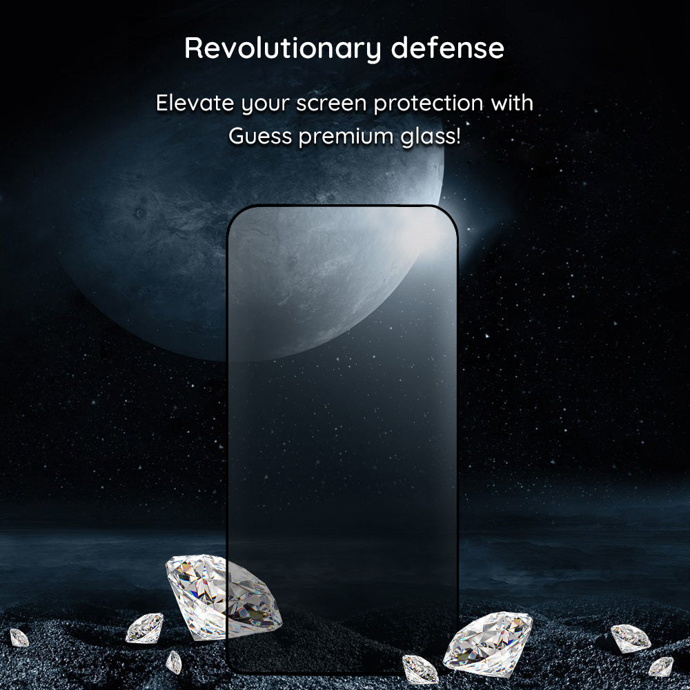 Privacy Screen Protector Guess voor Apple iPhone 16 Pro Max, Gehard Glas, Volledige Lijm, 2.5D, GUTGP16XBOKGCIP