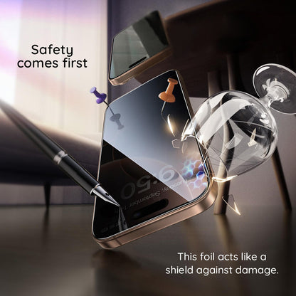 Privacy Screen Protector Guess voor Apple iPhone 16 Pro Max, Gehard Glas, Volledige Lijm, 2.5D, GUTGP16XBOKGCIP