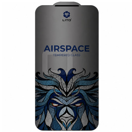 Privacy Screen Protector Lito Airspace Border voor Apple iPhone 18 Pro Max, Gehard Glas, Volledige Lijm