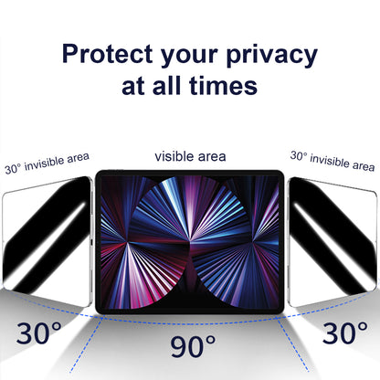 Privacy Screen Protector Folie Lito Classic voor Apple iPad Air 11 (2026) / Air 11 (2025), Gehard Glas, Volledige Lijm, 2.5D
