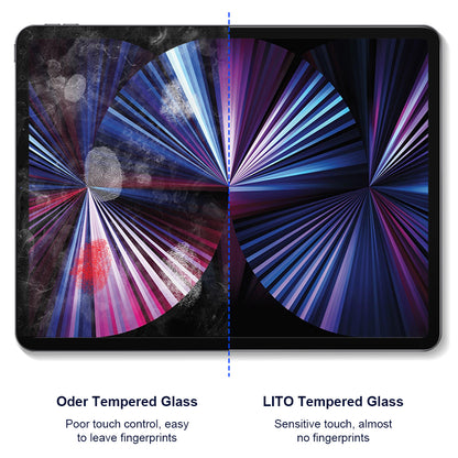 Privacy Screen Protector Folie Lito Classic voor Apple iPad Air 11 (2026) / Air 11 (2025), Gehard Glas, Volledige Lijm, 2.5D