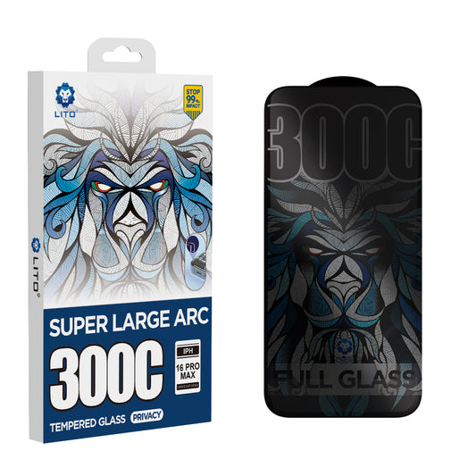 Privacy Screen Protector Folie Lito D+ Max 300C voor Apple iPhone 15 Plus, Gehard Glas, Volledige Lijm
