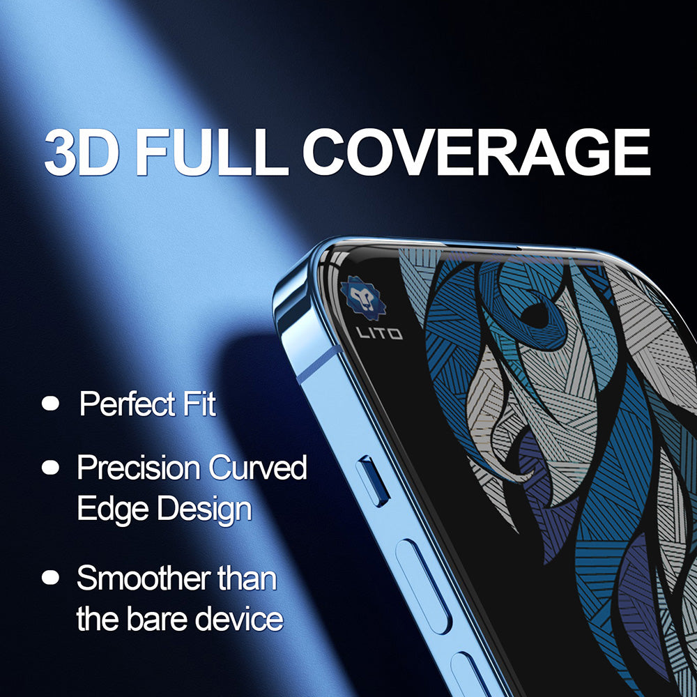 Privacy-schermbeveiligingsfolie Lito D+ Max 4K voor Apple iPhone 17 Pro, Gehard Glas, Volledige Lijm