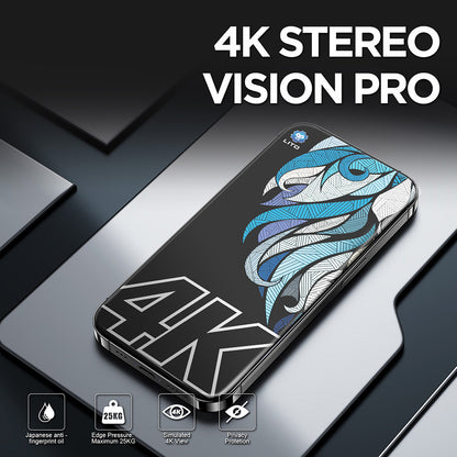 Privacy-schermbeveiligingsfolie Lito D+ Max 4K voor Apple iPhone 17 Pro, Gehard Glas, Volledige Lijm