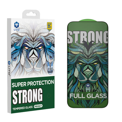 Privacy Screen Protector Lito D+ Max Strong voor Apple iPhone 17 / 16 Pro, Gehard Glas, Volledige Lijm