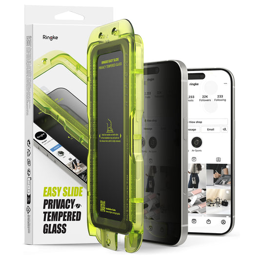 Privacy Screen Protector Ringke Easy Slide for Apple iPhone 17 Air, Tempered Glass, Full Glue, Set of 2 pieces